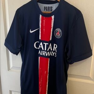 Paris Kids Navy and Red Soccer Jersey
